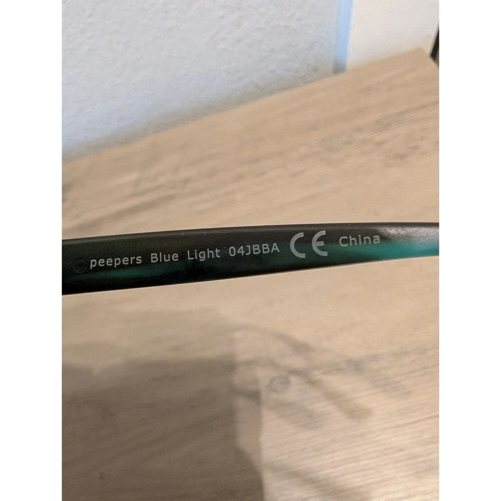 Peepers Georgia 3236 Green Teal Eyeglass Frames 1.75 Marking